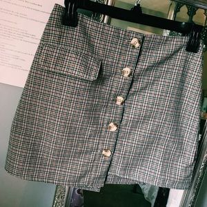 Plaid mini skirt